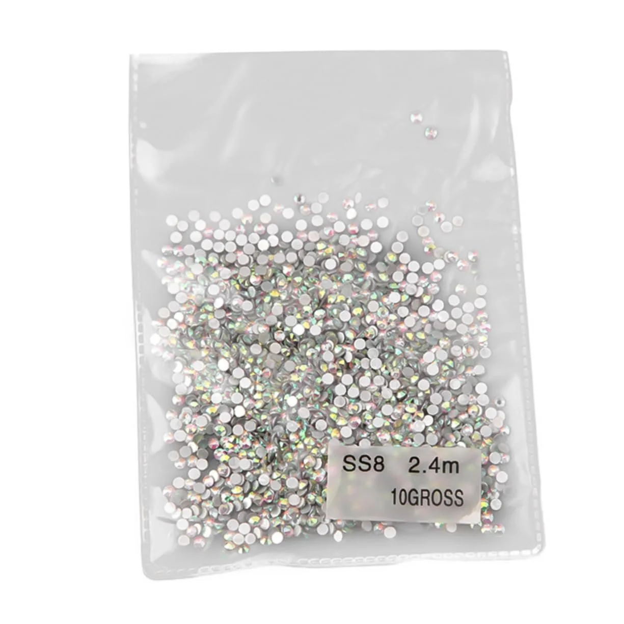 Набор для дизайна ногтей со стразами Healeved 1440 шт., круглые стразы AB с плоским серебряным основанием для украшения ногтей, фото №1