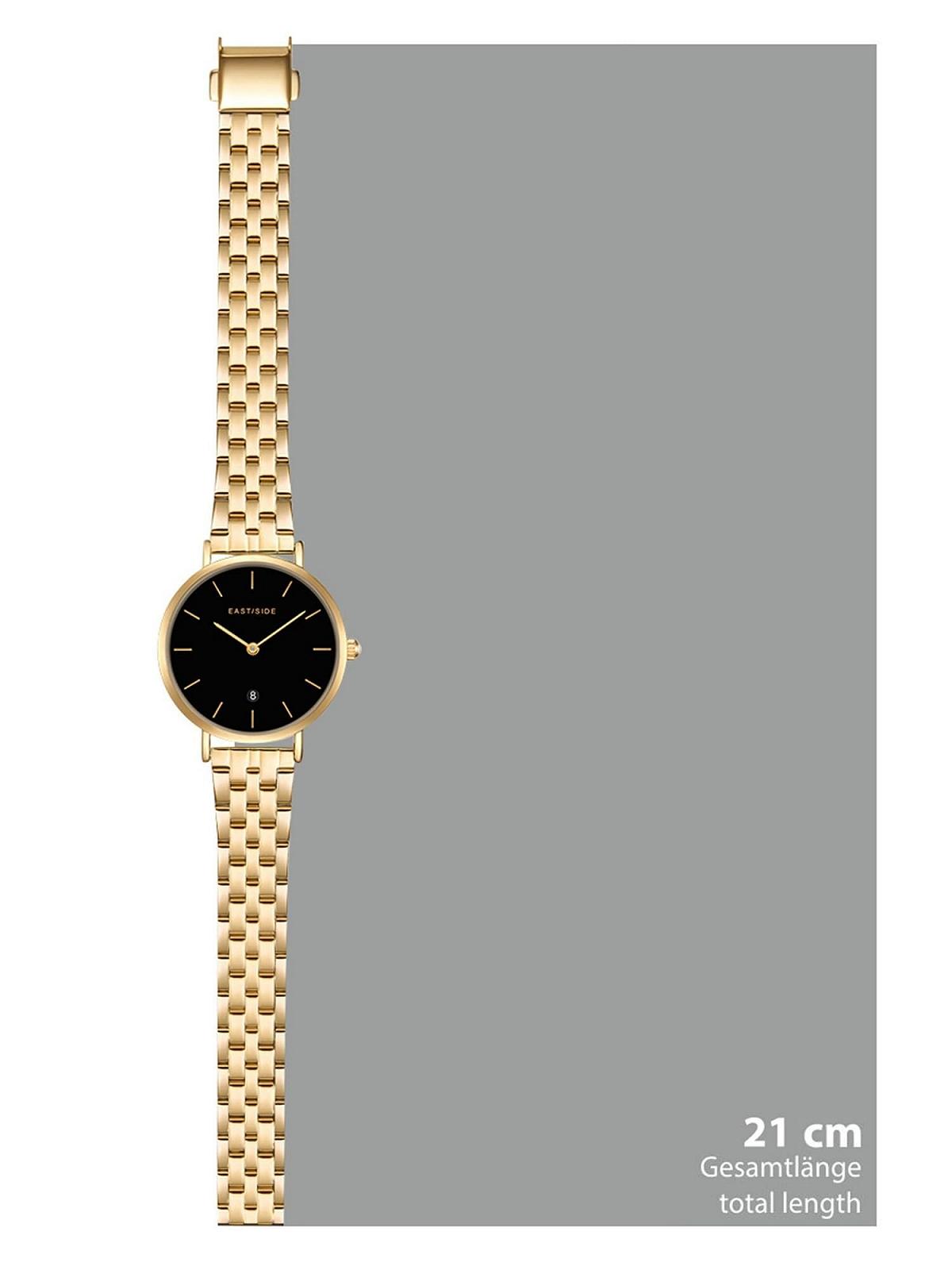 Женские часы Eastside 10080093 Аналоговые Кварцевый механизм Japan с браслетом из нержавеющей стали, жёлтое золото, без мотива, фото №6