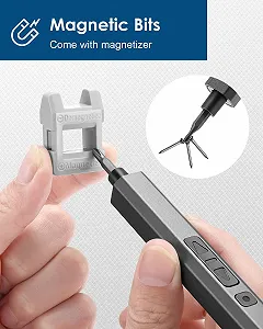 Електрична викрутка Vastar Cordless Mini Precision Set 34 Magnetic Precision Bits Portable Repair Tool Kit LED Lights synthetic.ua - Фото 1