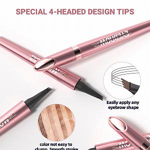 Олівець для брів з чотирма вилками рідкий 1 мл Колір антрацит synthetic.ua - Фото 1