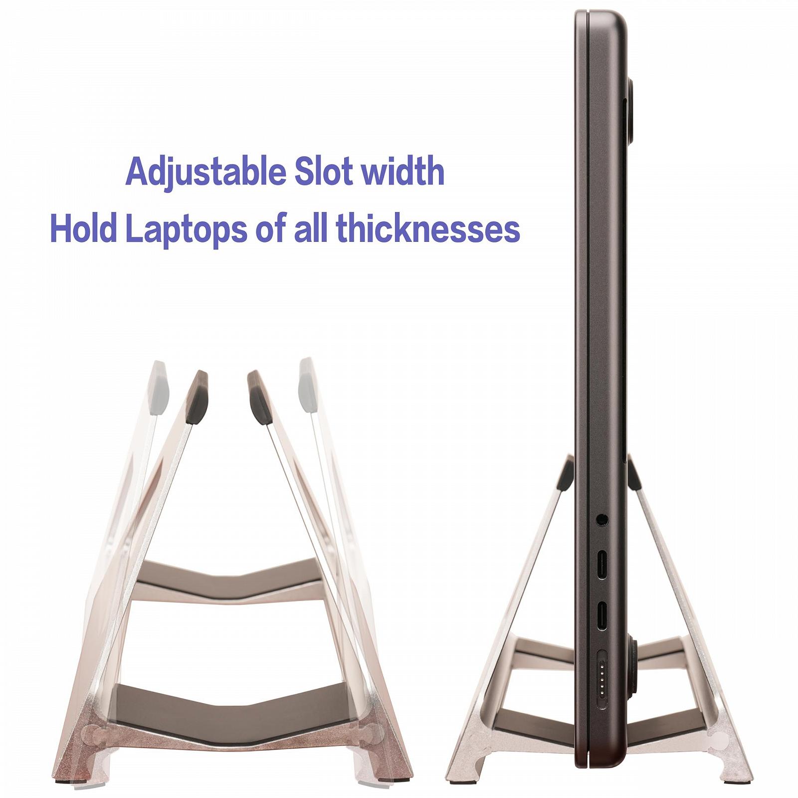 Вертикальная Подставка для Ноутбука Алюминиевая Универсальная для 10-17 Дюймовых Ноутбуков, фото №4 Вертикальная Подставка для Ноутбука Алюминиевая Универсальная для 10-17 Дюймовых Ноутбуков, фото №4