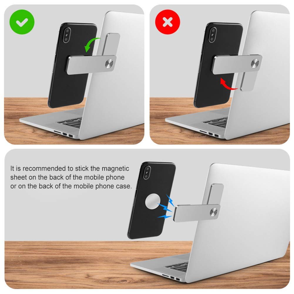 Держатель для ноутбука и мобильного телефона POHOVE, регулируемый боковой держатель для ноутбука, расширительный держатель для монитора компьютера, складной магнитный держатель для смартфона, для повышения производительности в офисе, фото №5