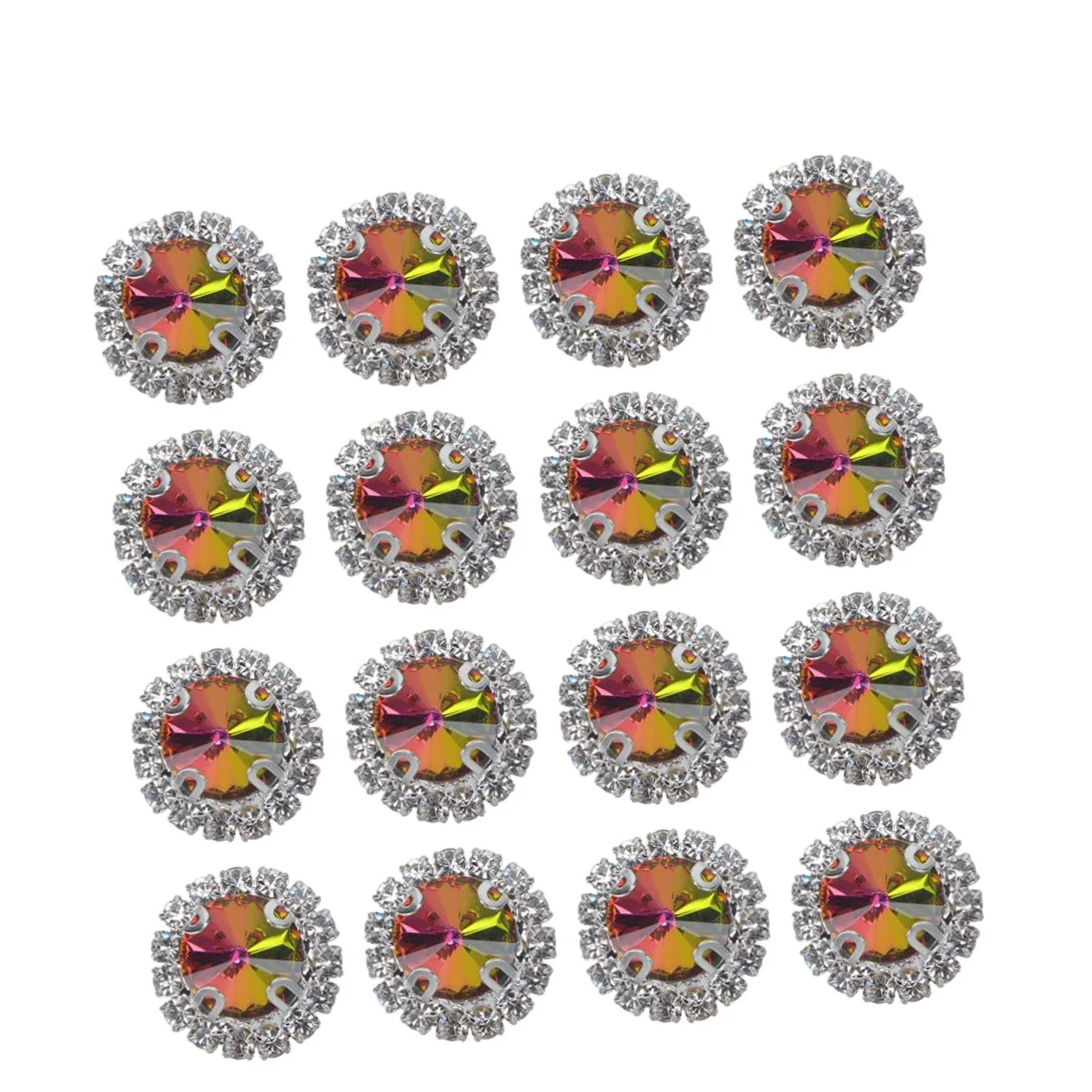 Стрази STOBOK 40 шт. Різнокольорові кристали з пласким дном для весільних та святкових прикрас, блискучі акценти для рукоділля, райдужні, фото №7