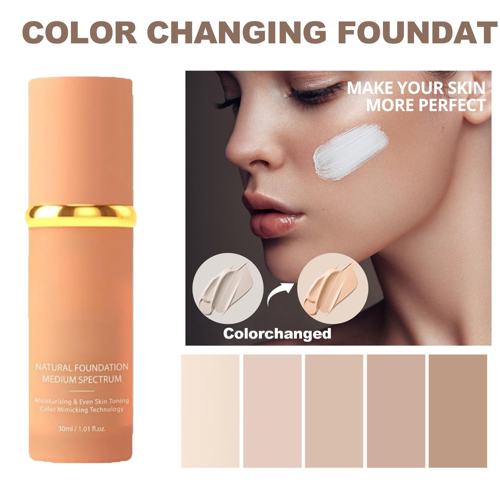 Тональний крем LXCJZY 4-in-1 Liquid SPF 50+ 2 шт. 30 мл, фото №3