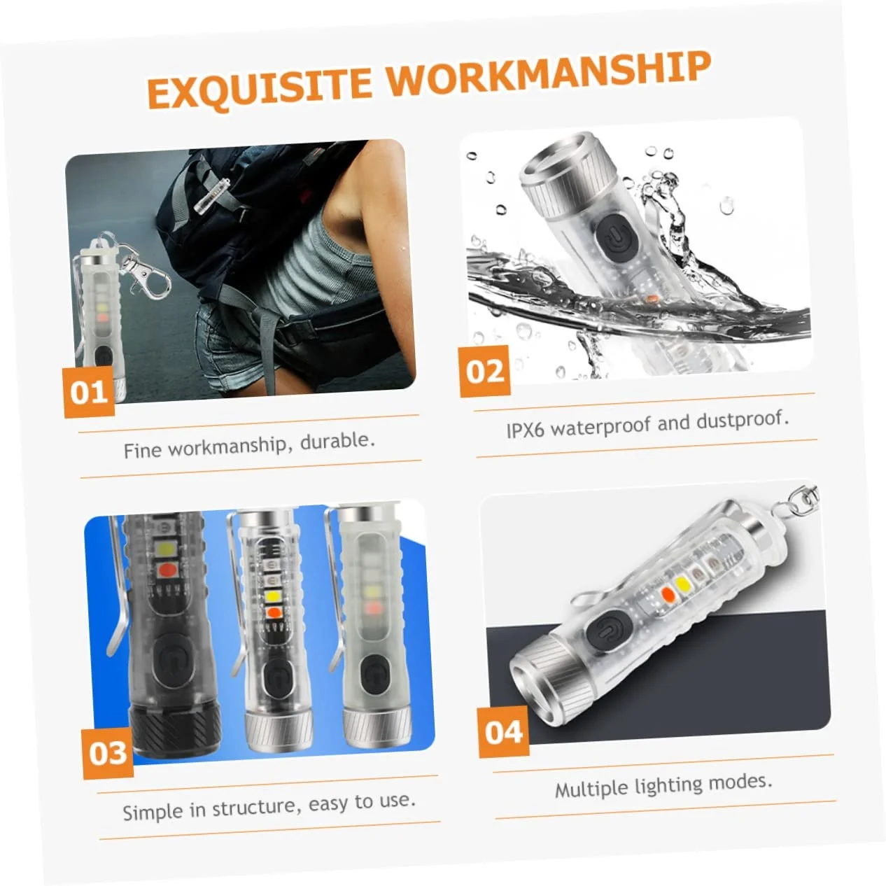 Ліхтарик LED Sosoport, 2 x Брелоки, Міні, фото №4 Ліхтарик LED Sosoport, 2 x Брелоки, Міні, фото №4