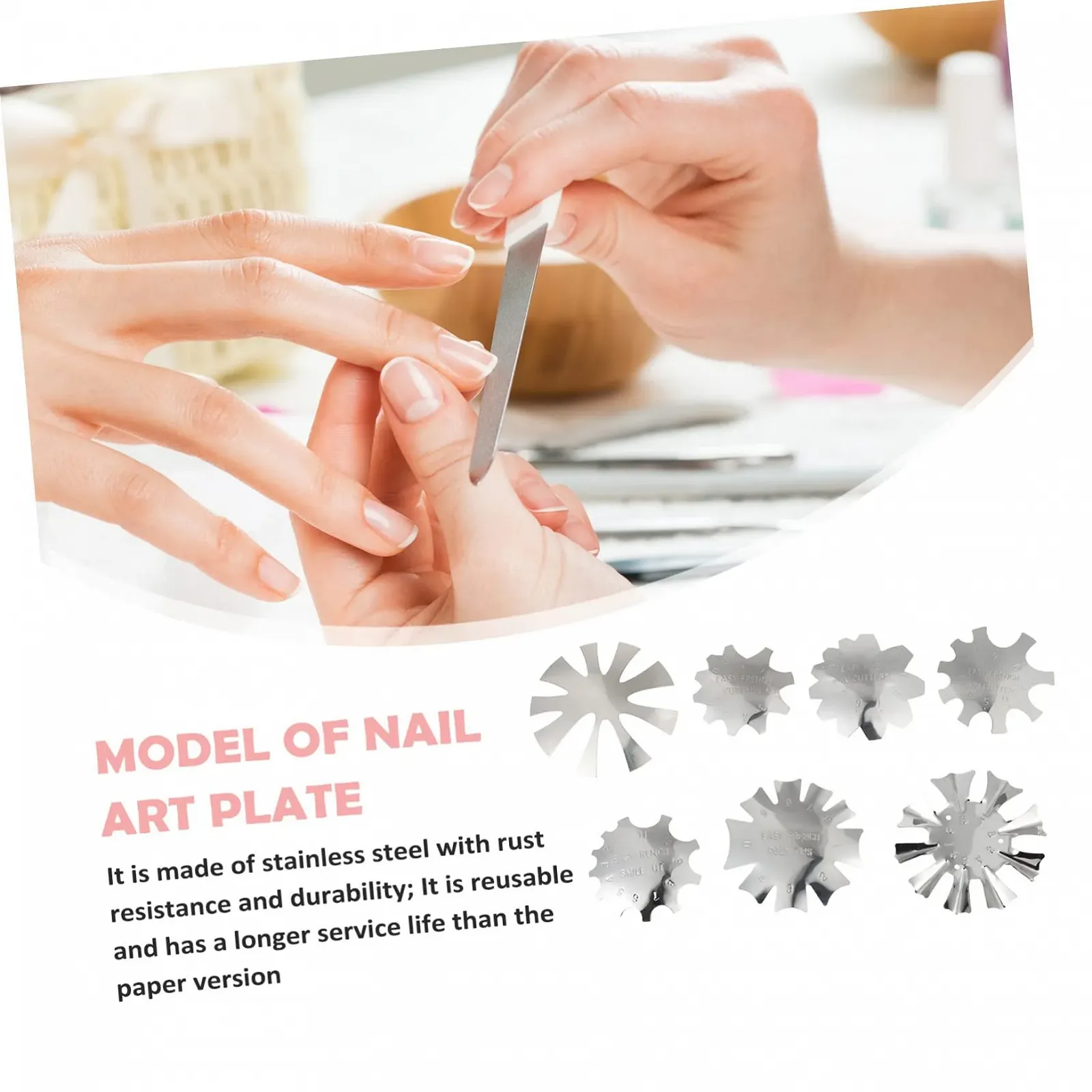 Трафареты для ногтей WRITWAA 7 шт. Многоразовый, фото №5