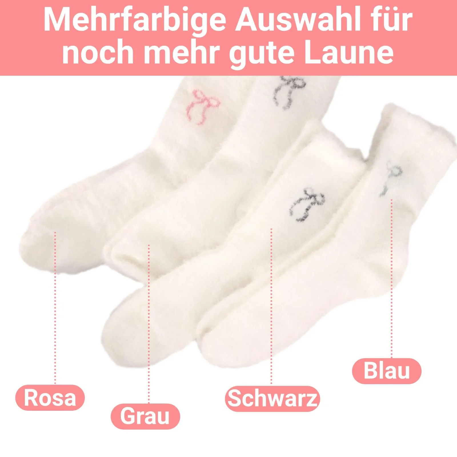 4 пары женских носков, пушистые носки с рюшами, теплые носки с рюшами, носки для кровати, носки для сна, фото №6