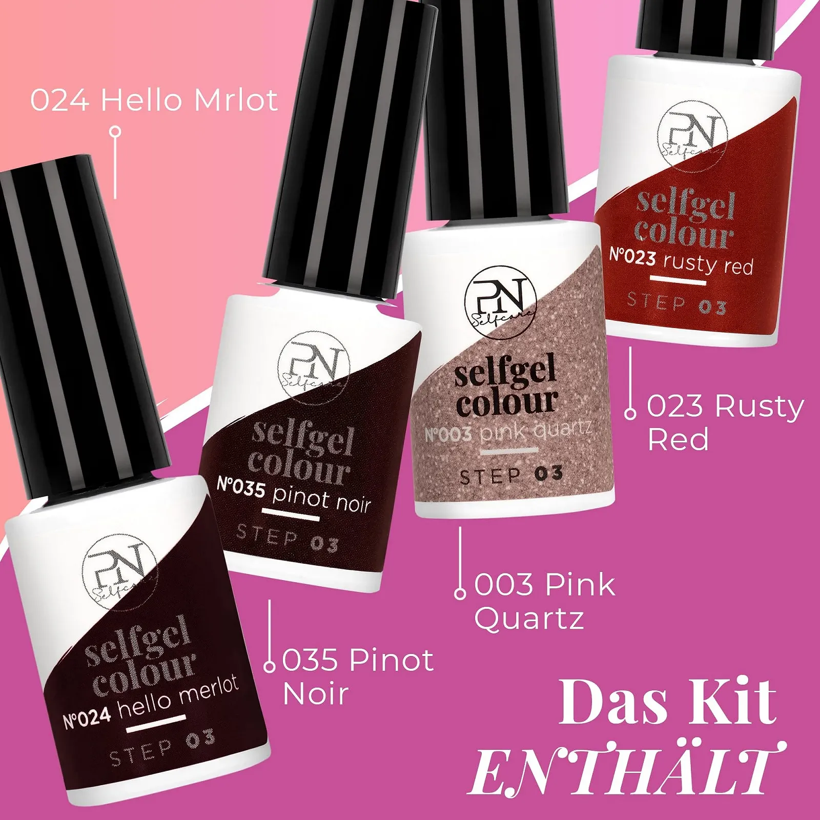 Гель-лак PN Selfcare Набор 4 цвета Элегантность, фото №4 Гель-лак PN Selfcare Набор 4 цвета Элегантность, фото №4