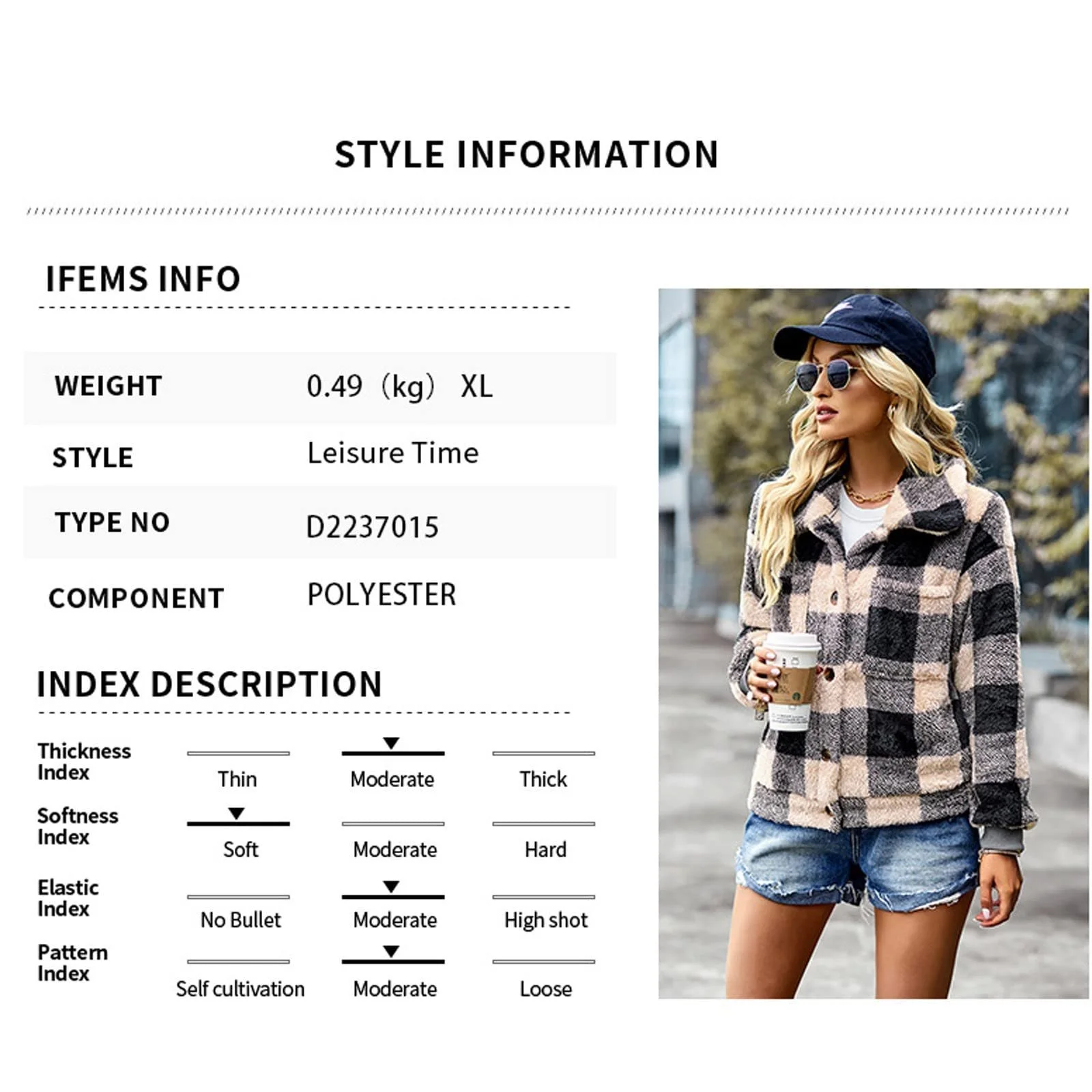 Пальто HKUOPW Різдвяна ніч Приталений з кишенями, фото №5