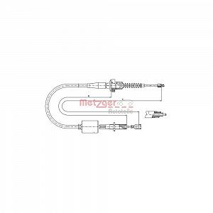 Трос сцепления METZGER 18.2522 для HYUNDAI - Фото 1