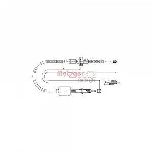 Трос сцепления METZGER 18.2522 для HYUNDAI - Фото 1