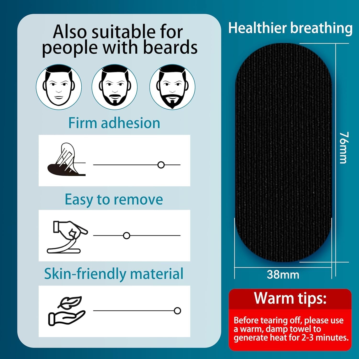 Смужки для рота для сну (100 штук), фото №4