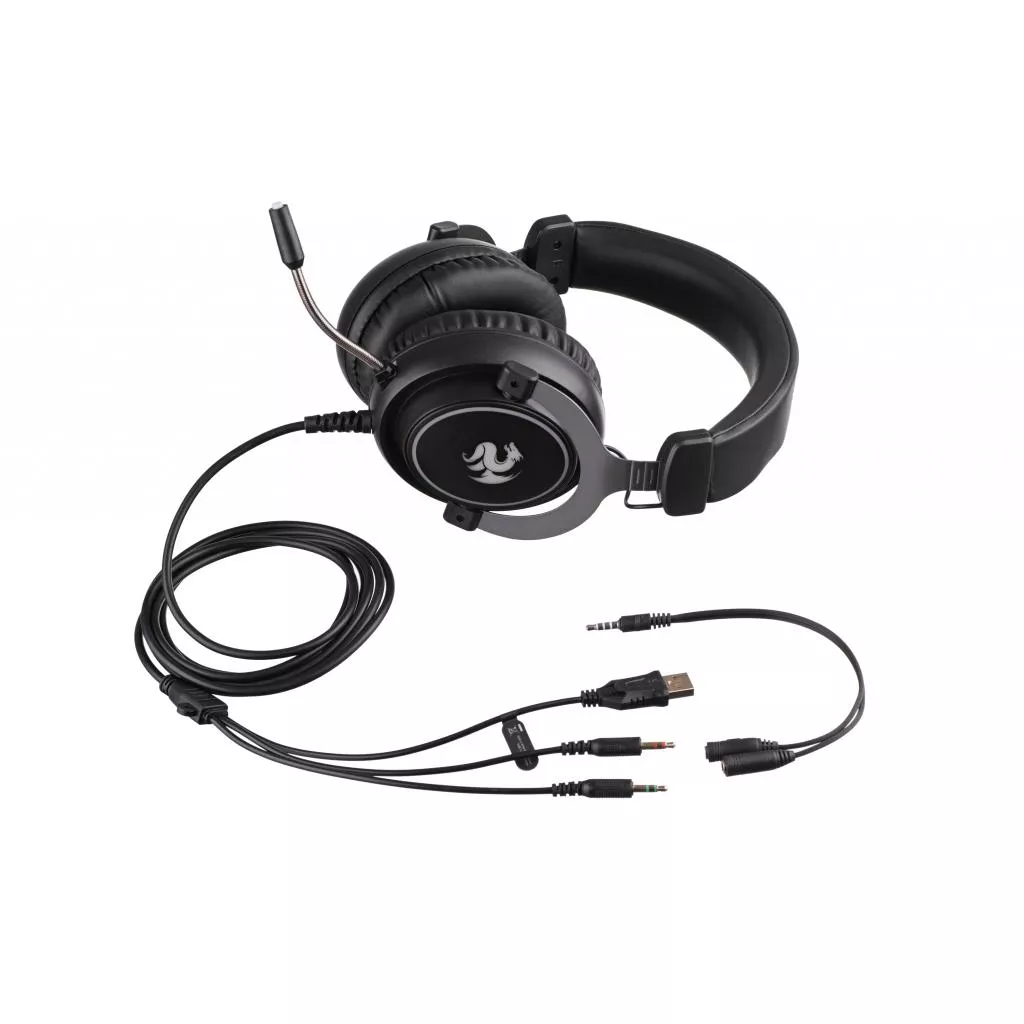 Наушники 2E Gaming HG320 LED Black (2E-HG320B), фото №5