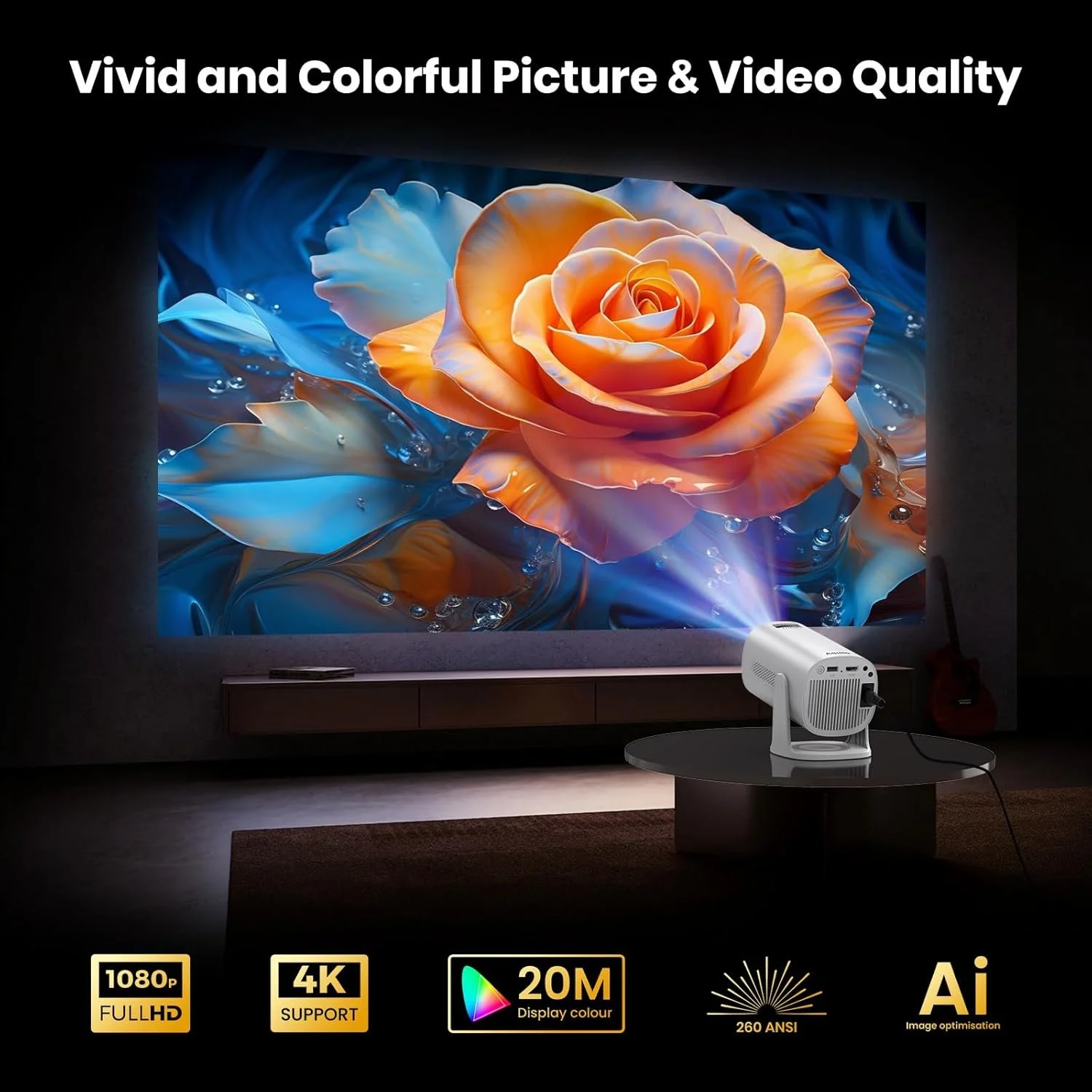 Проектор AGIMA X3  Full HD Wi-Fi Bluetooth Android 11, фото №7