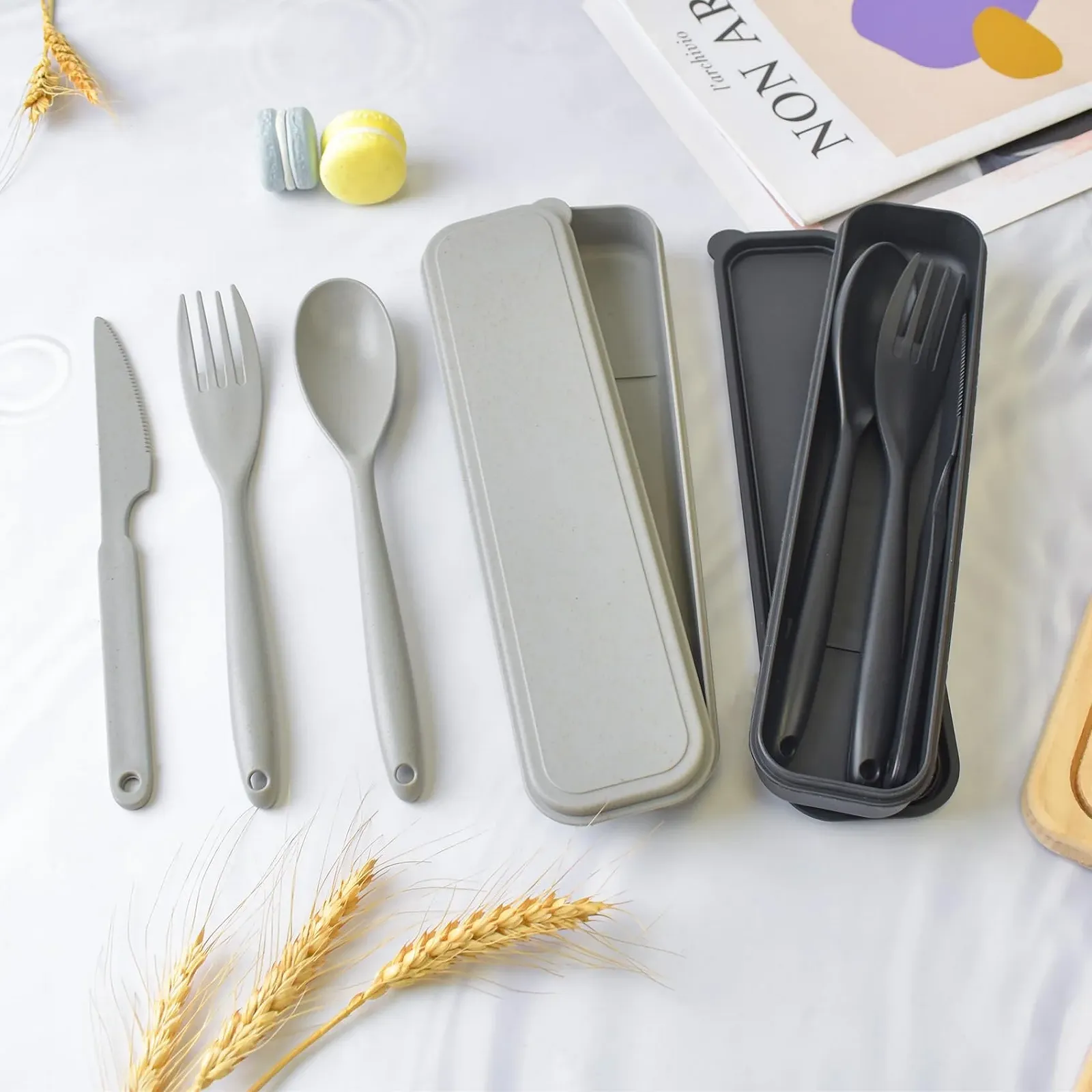 Дорожный набор столовых приборов с чемоданом, большой портативный, фото №7