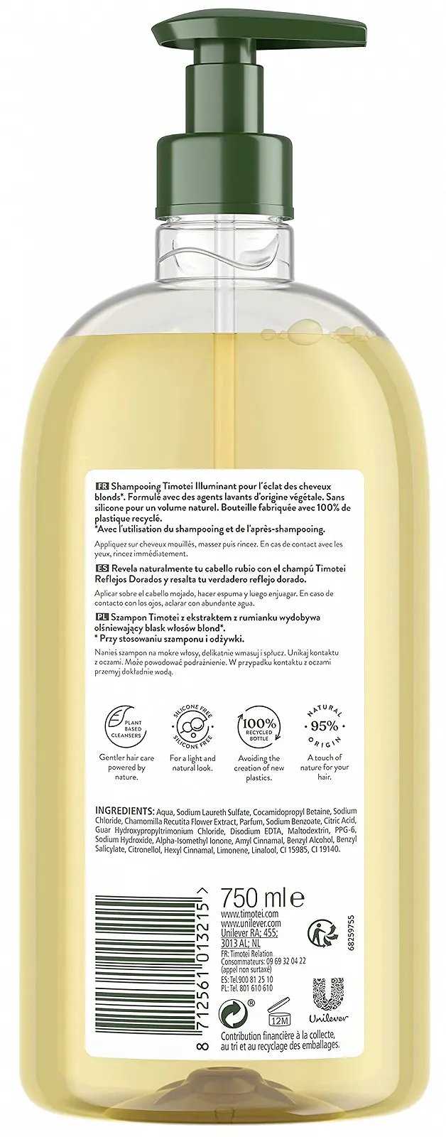 Шампунь TIMOTEI Chamomile Golden Reflections 750 мл - Упаковка 6 шт, фото №3 Шампунь TIMOTEI Chamomile Golden Reflections 750 мл - Упаковка 6 шт, фото №3