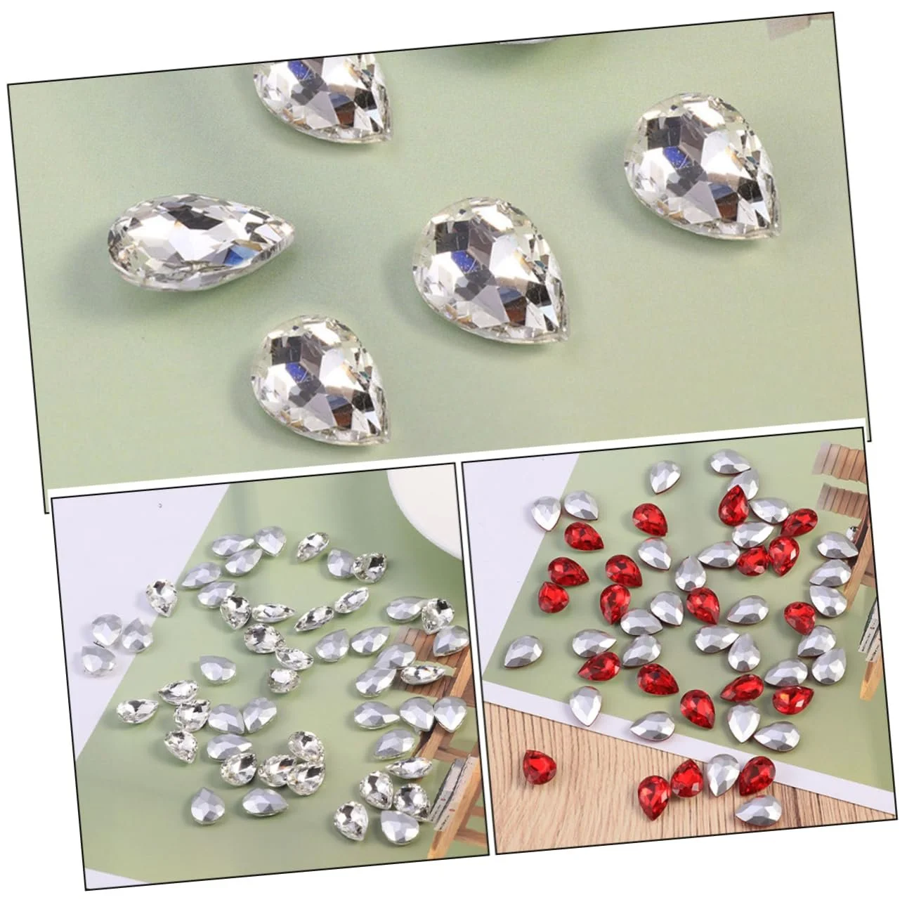 Стеклянные стразы для маникюра 150 шт, фото №4