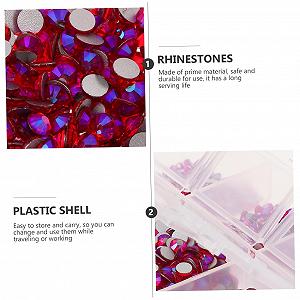 Стрази Плоскі Healeved, 5 коробок, кришталеві прикраси synthetic.ua - Фото 1