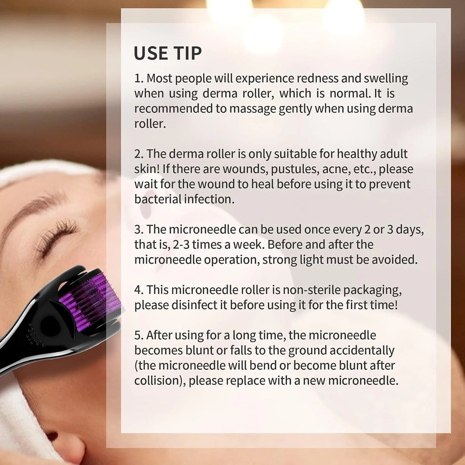 Дермаролер 1 мм, 540 голок для обличчя та тіла, фото №6