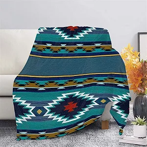 Плед CLOHOMIN Aztec для дивану Вінтаж Індійський Принт 122x150см - Фото 1