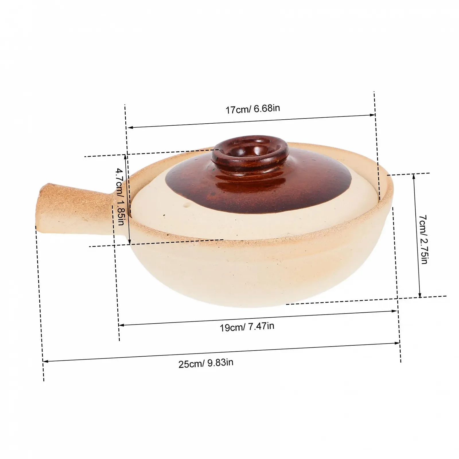 Супниця з кришкою керамічний теракотовий для рису та супу компактна, фото №2