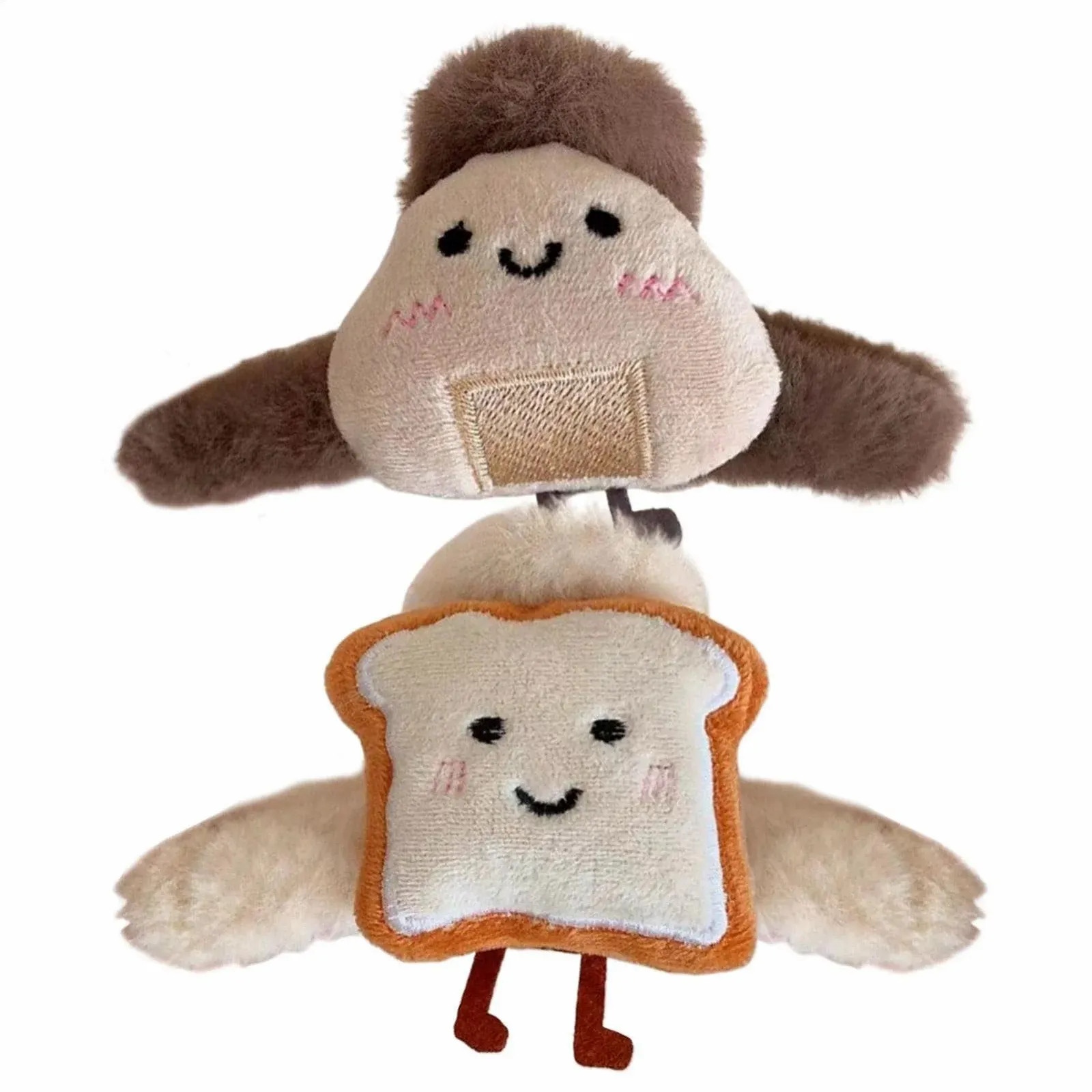 Плюшевая заколка-краб для волос Милая заколка для волос с начинкой в виде еды Стильное головное украшение Модное украшение для волос Толстые длинные заколки для волос для женщин и девушек, фото №1