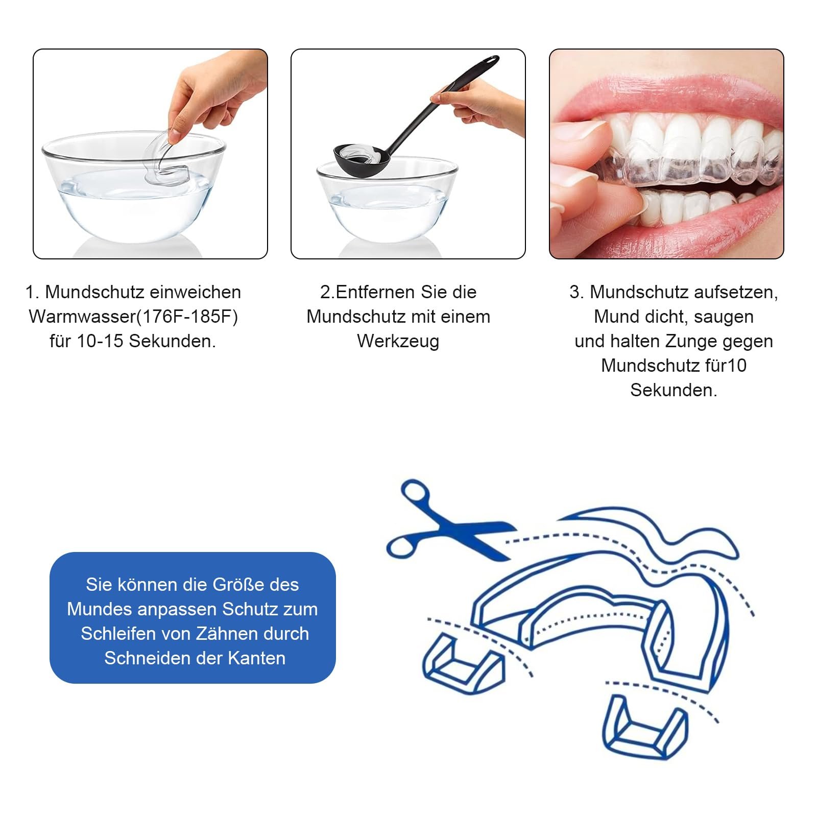 Капа від бруксизму (4 шт.) 2 розміри, Формована від хропіння, Захисна, фото №4