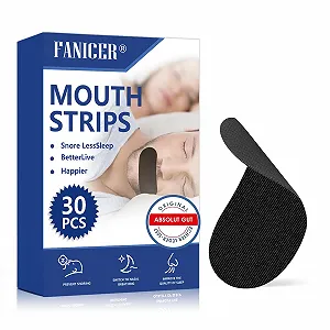 Полоски для рта Премиум, 30 шт., для сна, против храпа, для женщин и мужчин, помогают развить привычки носового дыхания, черные - Фото 1