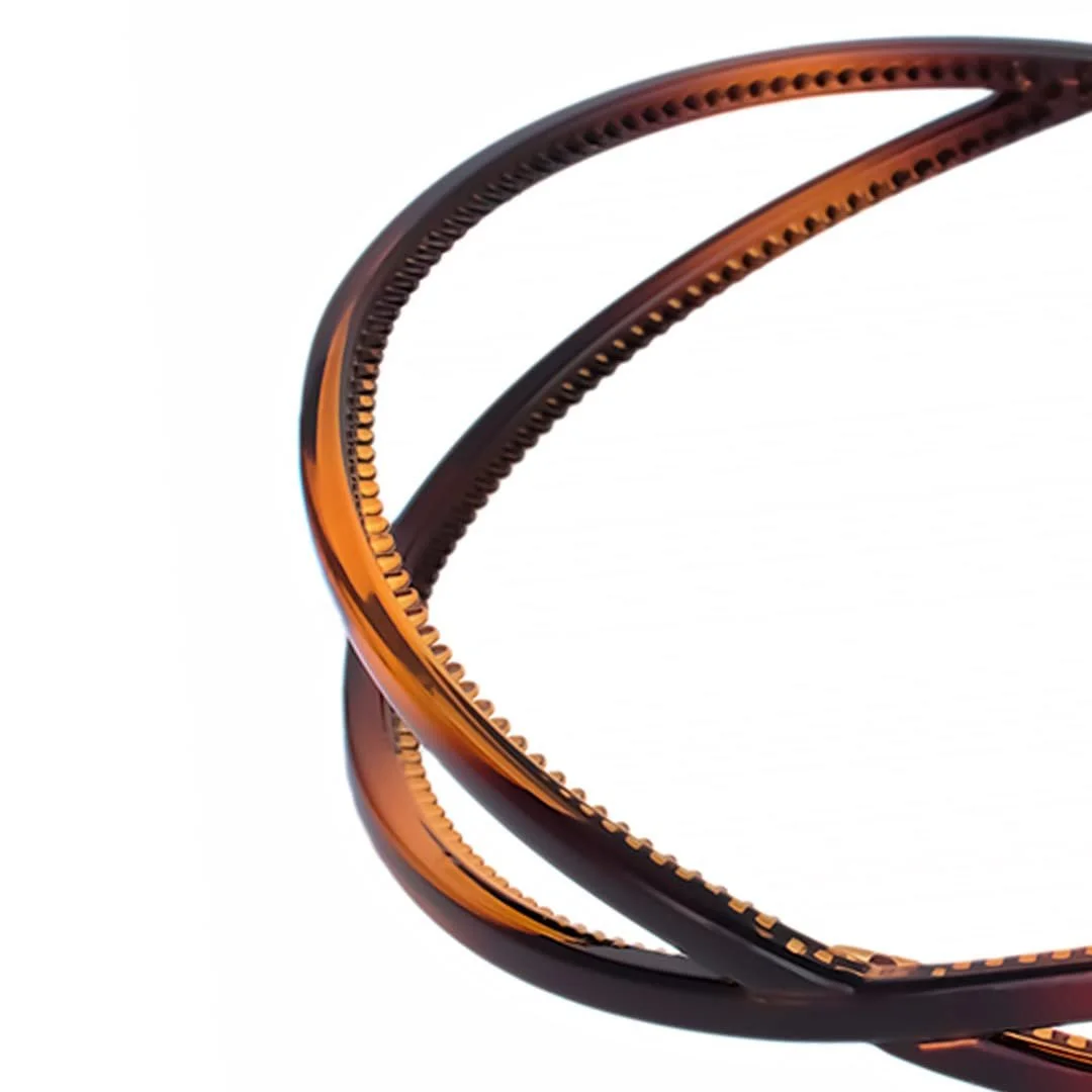 Обруч Плетений Коричневий з Зубцями Черепаховий 2,5 см, фото №3 Обруч Плетений Коричневий з Зубцями Черепаховий 2,5 см, фото №3