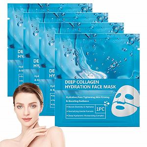 Маска Коллагеновая Organic, 4 шт, Увлажнение, Повышение упругости, Для всех типов кожи - Фото 1