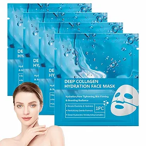 Маска Колагенова Organic, 4 шт, Зволоження, Підвищення пружності, Для всіх типів шкіри - Фото 1