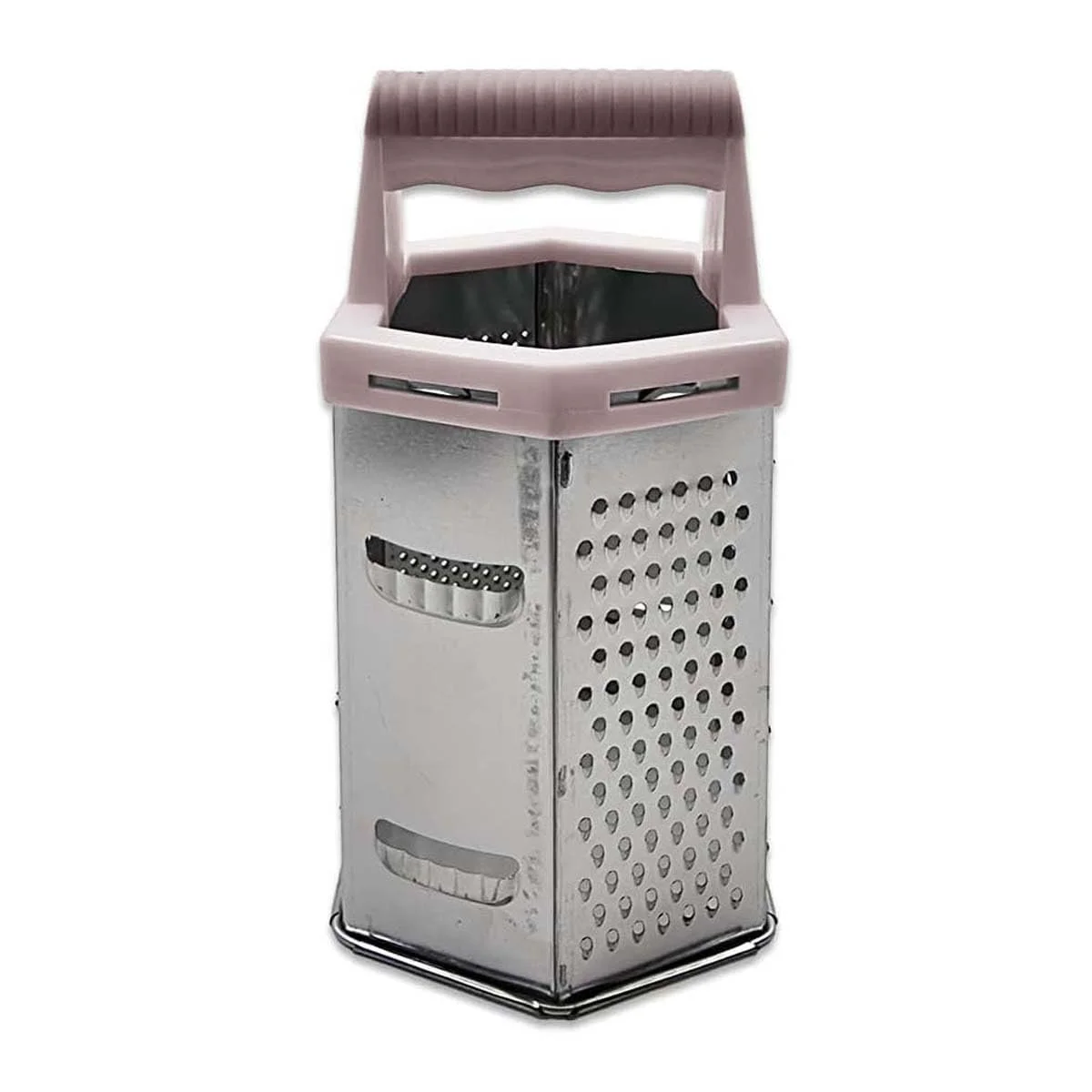 Тертка Six Sided Металева багатофункціональна 19 см Рожевий, фото №1