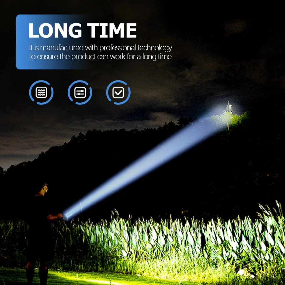 Ліхтарик HEMOTON з сильним світлом Маленький яскравий світлодіодний ліхтарик-ручка P50, фото №4