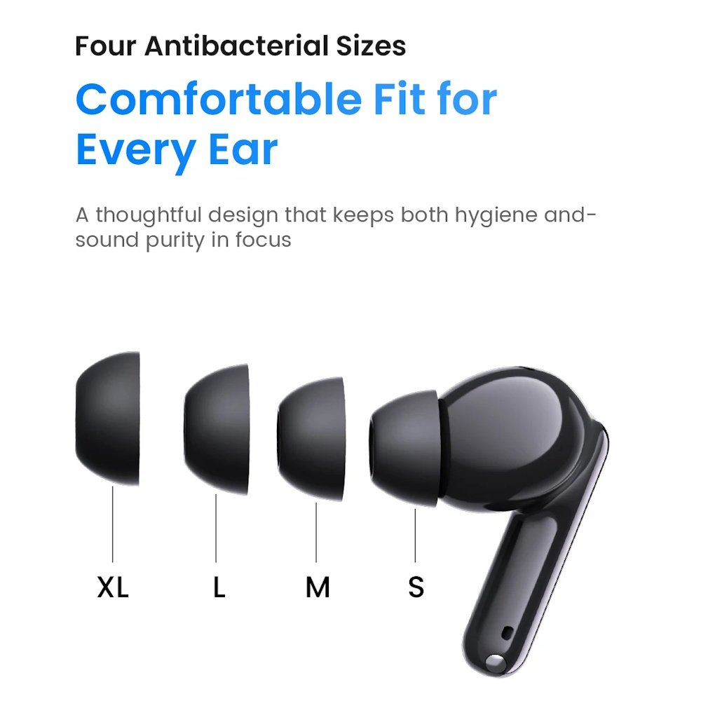 Навушники HAYLOU Flowbuds N55 Black LDAC Hi-Res Audio 54dB ANC IPX5, фото №10