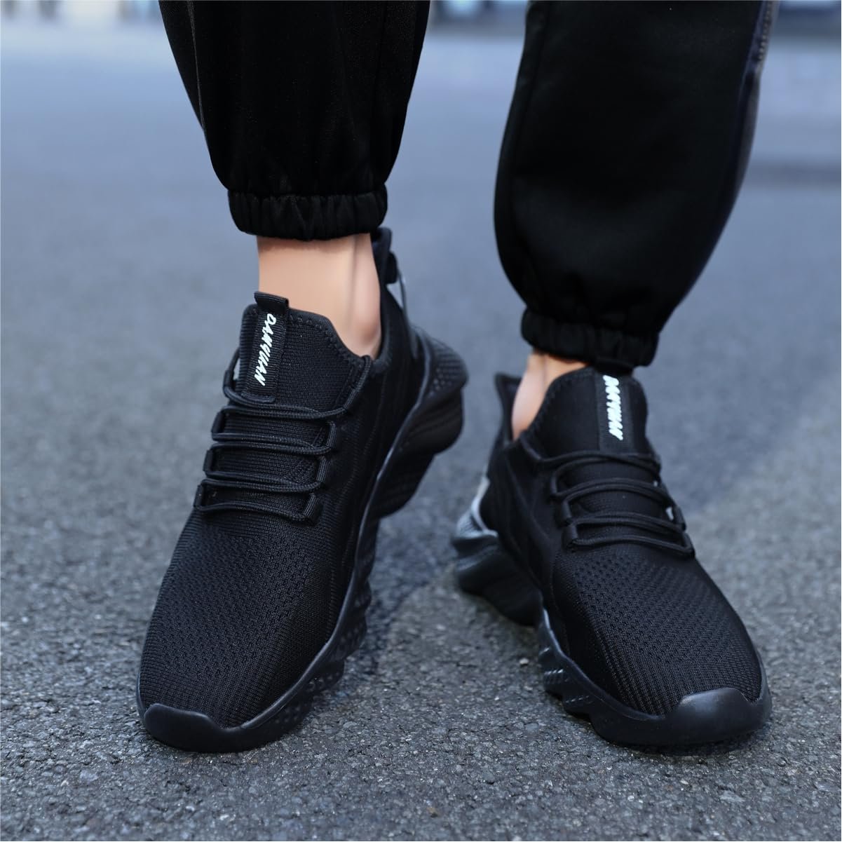 Кросівки Linenghs Спортивні Легкі Дихаючі Чорний, фото №6