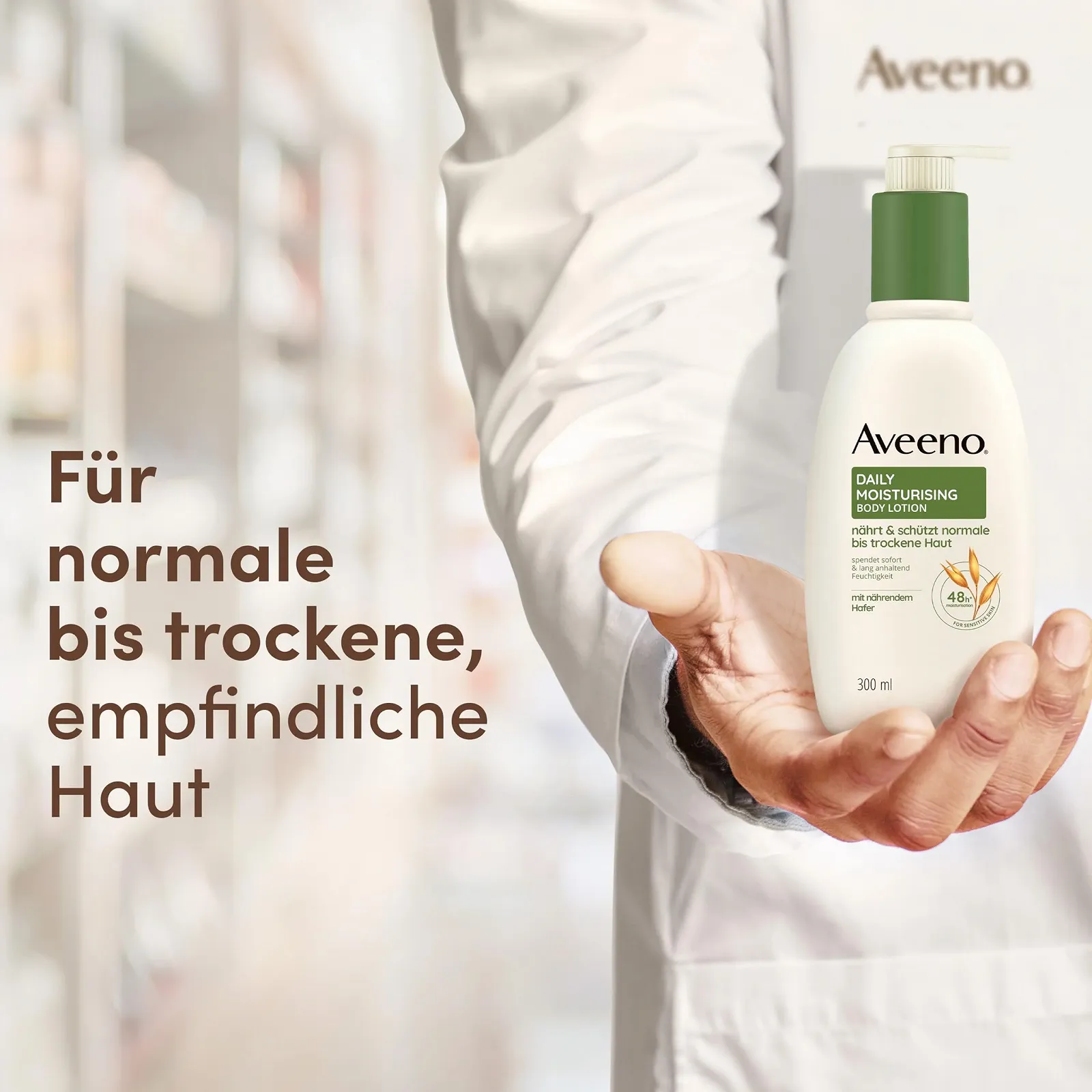 Лосьйон для тіла Aveeno Daily Moisturising Зволожуючий для нормальної та сухої шкіри, 300 мл, фото №6 Лосьйон для тіла Aveeno Daily Moisturising Зволожуючий для нормальної та сухої шкіри, 300 мл, фото №6