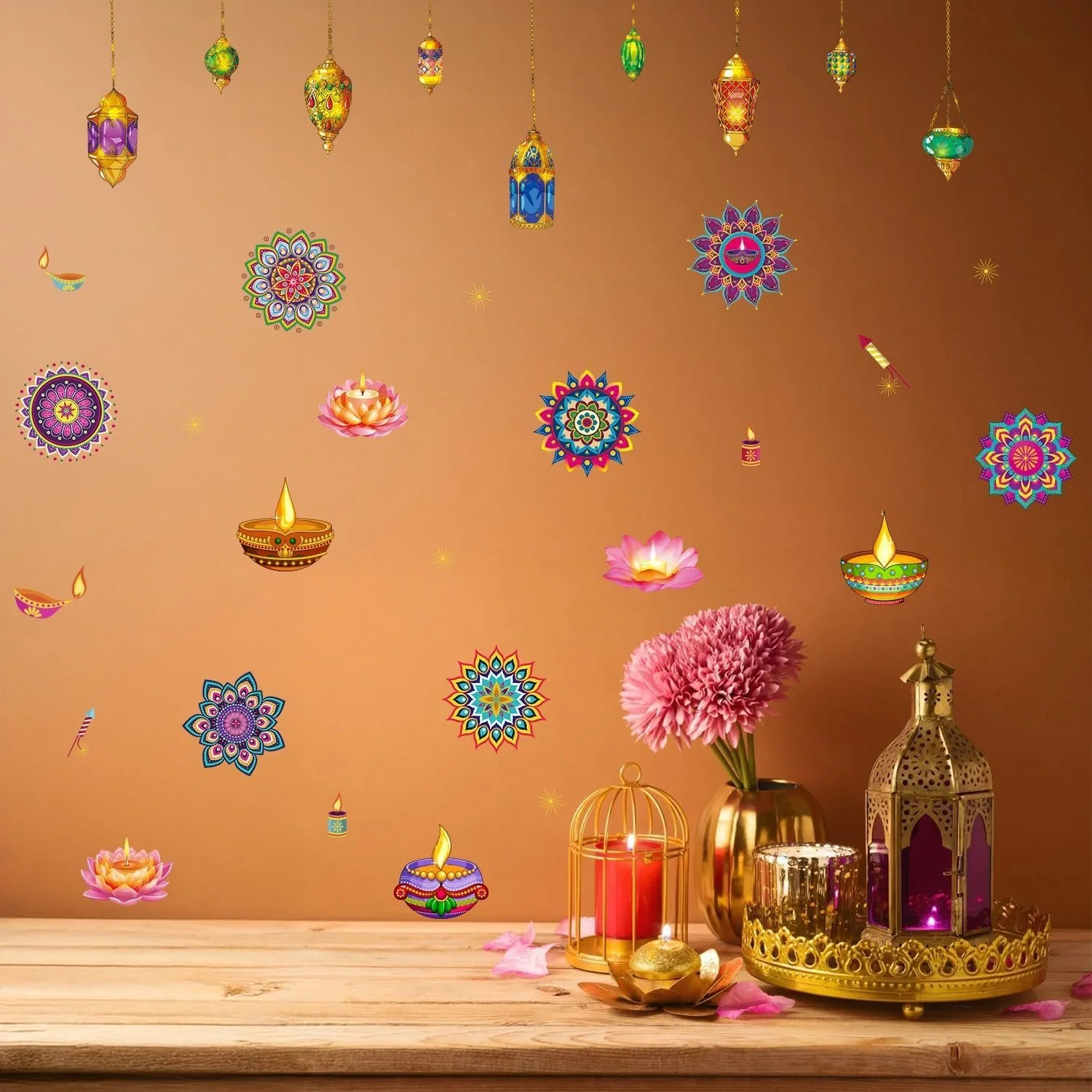 Наклейка на стіну HPNIUB Diwali Ранголі Дія 30 x 90 см, фото №3