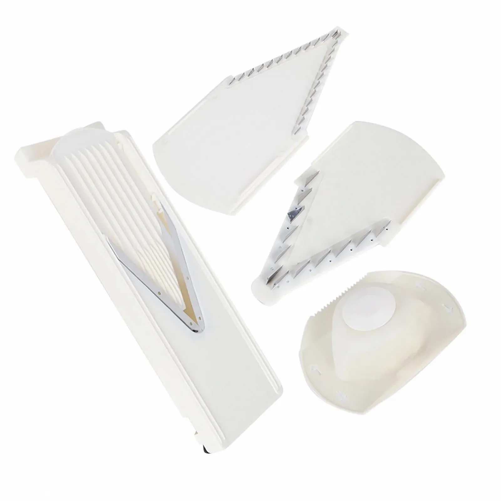 Багатофункціональна терка Aoresac V-подібний слайсер з лезом з нержавіючої сталі з захистом для рук, для овочів та фруктів, фото №7