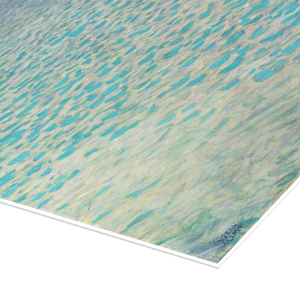 Постер Gustav Klimt Am Attersee 70 x 70 см Бирюзовый, фото №3