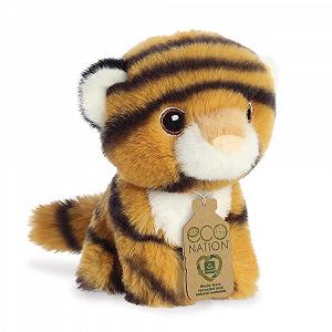 Мягкая игрушка Aurora Eco Nation Mini Tiger 13 см разноцветная synthetic.ua - Фото 1