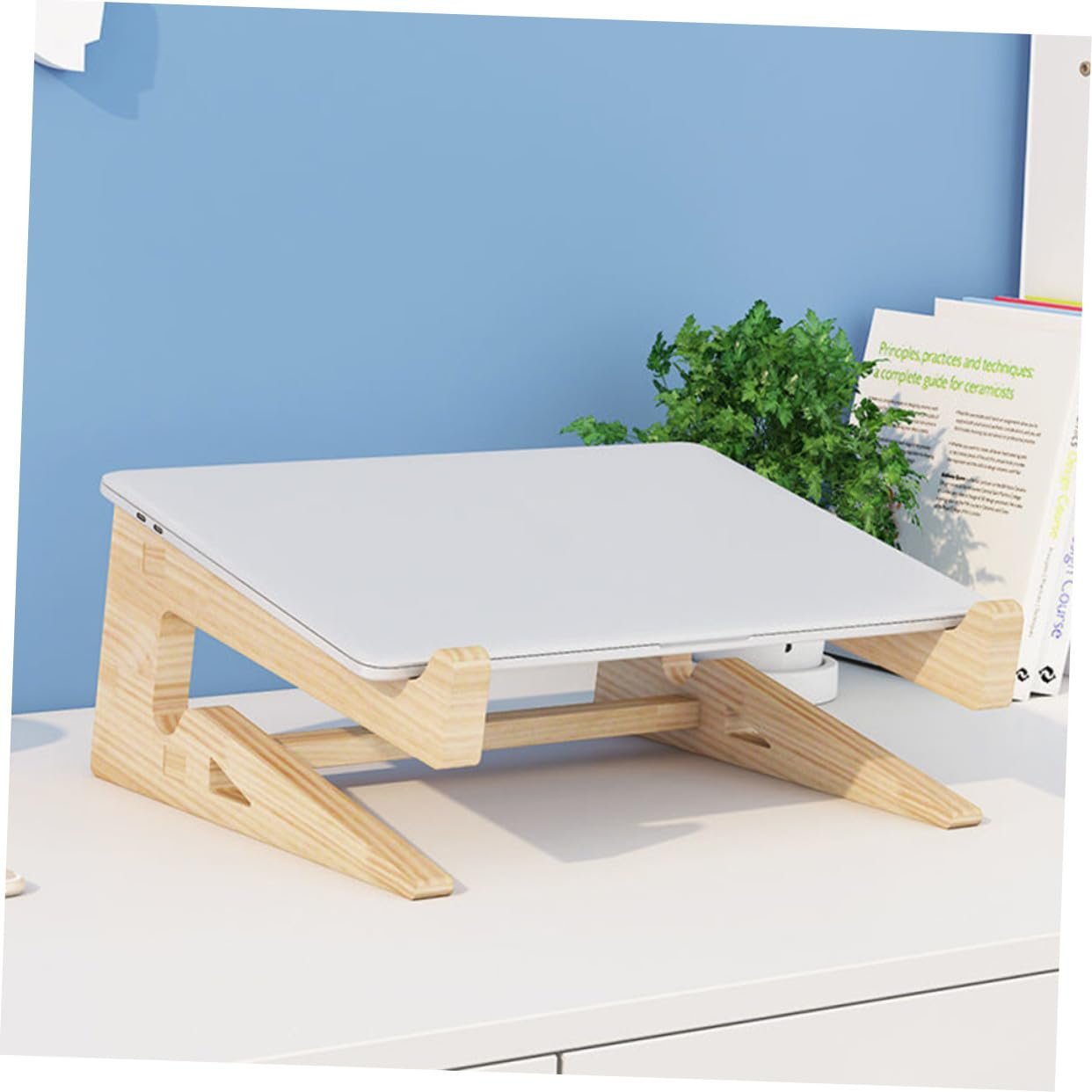 Подставка для ноутбука SHOWERORO Эргономичная Деревянная Подставка-Органайзер, фото №6 Подставка для ноутбука SHOWERORO Эргономичная Деревянная Подставка-Органайзер, фото №6