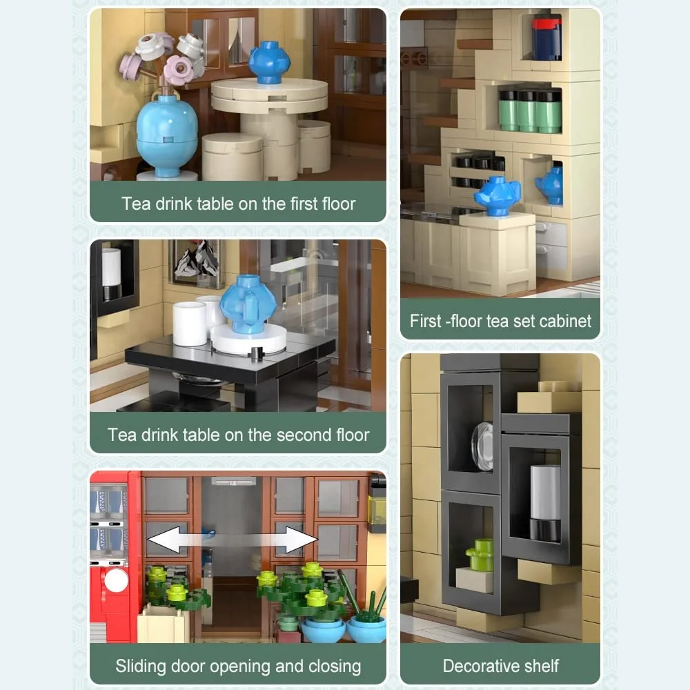 Конструктор CaDA Master C66010W Японський чайний будинок 1200 деталей Білий, фото №6