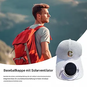 Кепка с вентилятором Knowlife С солнечной панелью USB-зарядка Воздухопроницаемая сетчатая 3 скорости synthetic.ua - Фото 1