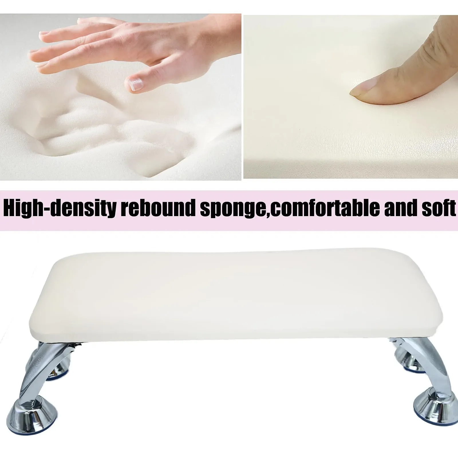 Підставка для рук манікюрна, шкіряна, водонепроникна та нековзка, складна, фото №4