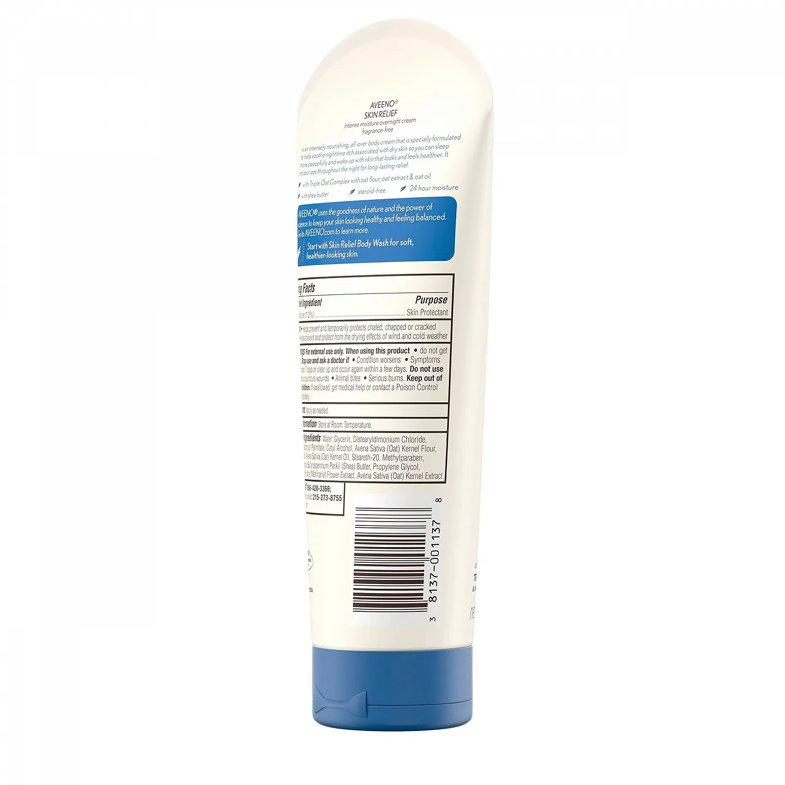 Крем для тіла Aveeno Intense Relief Overnight зволожуючий 207 г, фото №5