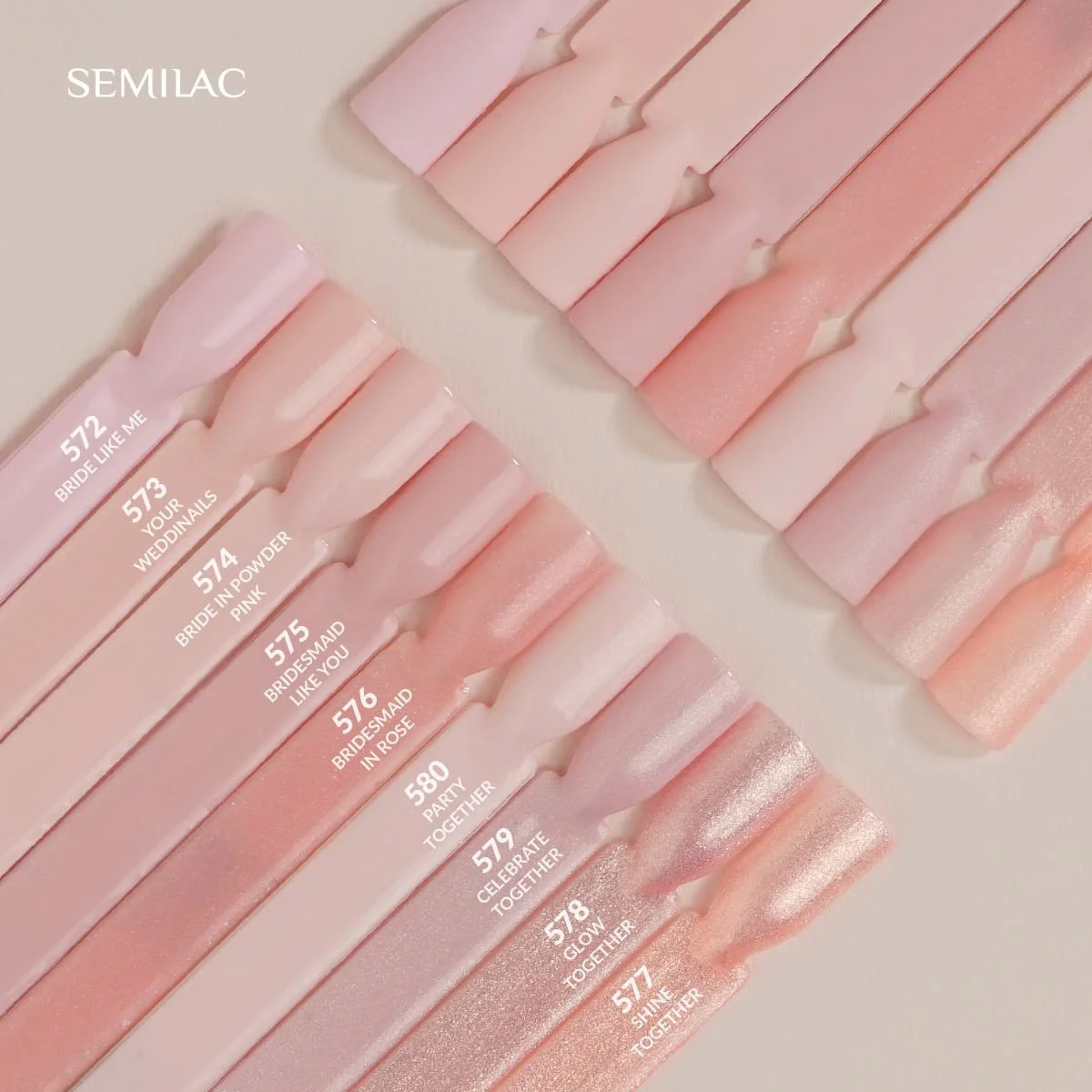 Гель-лак Semilac Hybrid 575 Bridesmaid Like You 7 мл Kollektion WeddiNails, фото №6 Гель-лак Semilac Hybrid 575 Bridesmaid Like You 7 мл Kollektion WeddiNails, фото №6