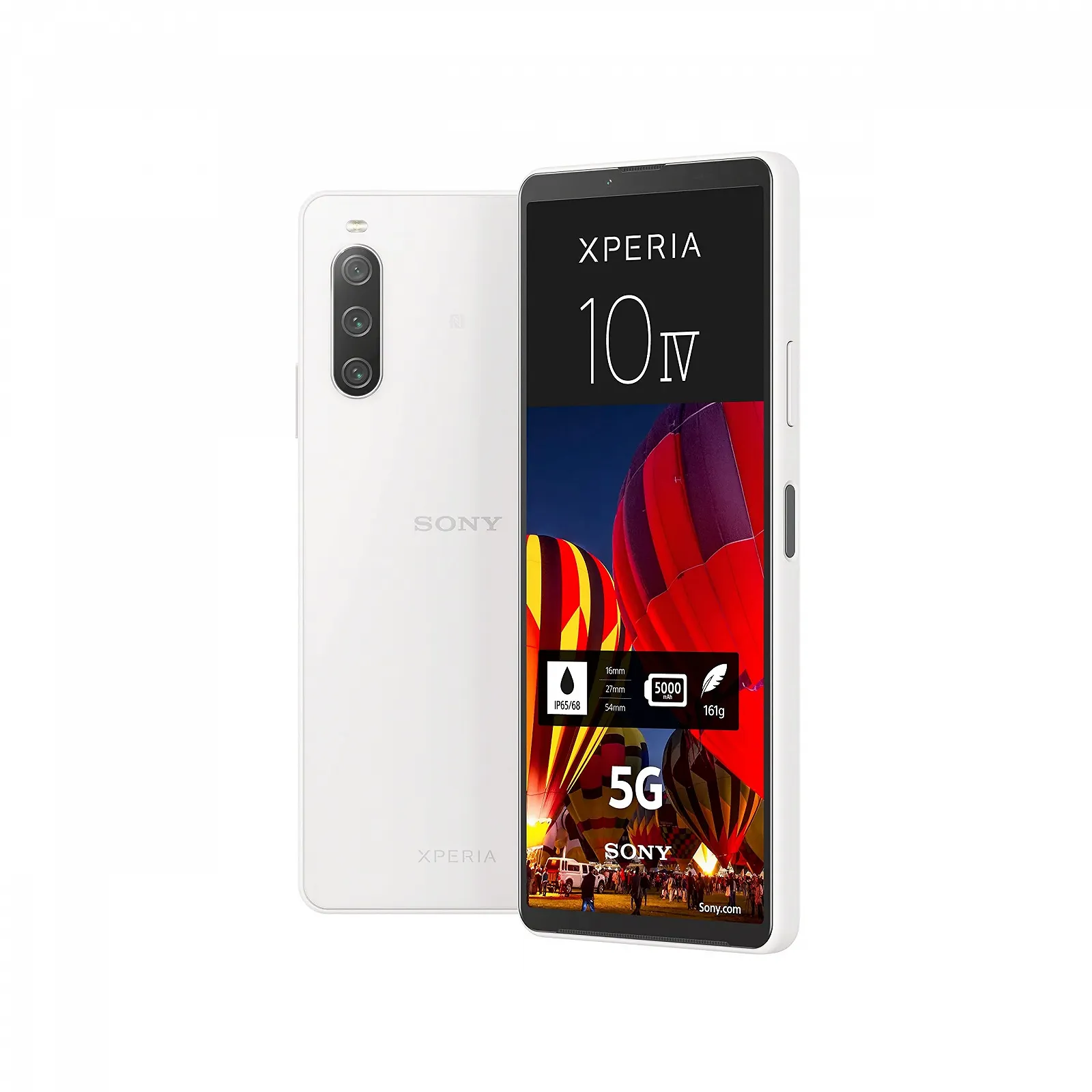 Смартфон Sony Xperia 10 IV 5G 6 дюймов OLED Тройная камера 3.5 мм 5000 мАч Dual SIM Белый, фото №1