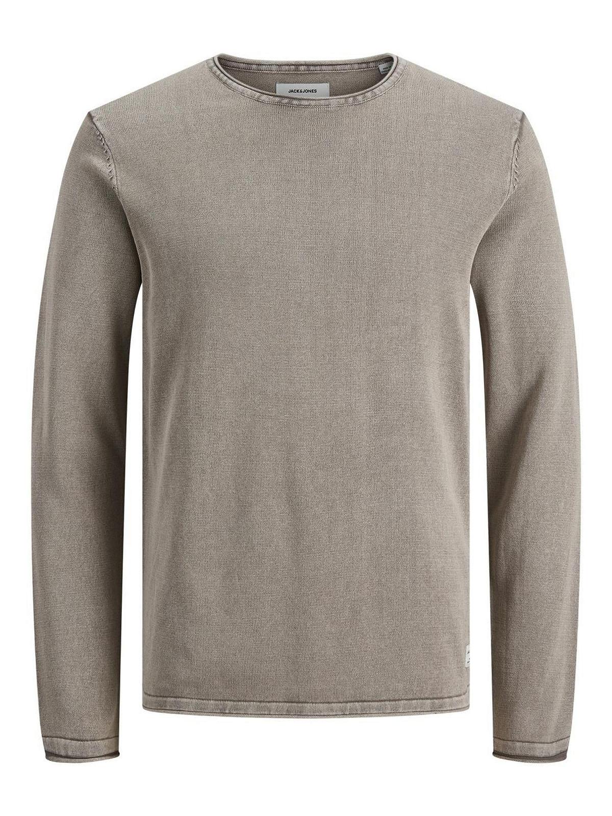 Чоловічий в'язаний джемпер JACK & JONES однотонний в'язаний джемпер, фото №1