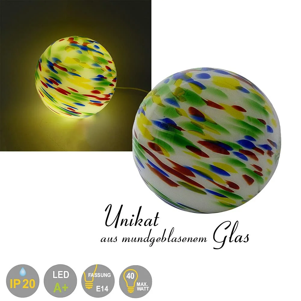 Настільна лампа Jupiter Full Glass Ball Діаметр 20 см E14 40 W Опалове скло, фото №2