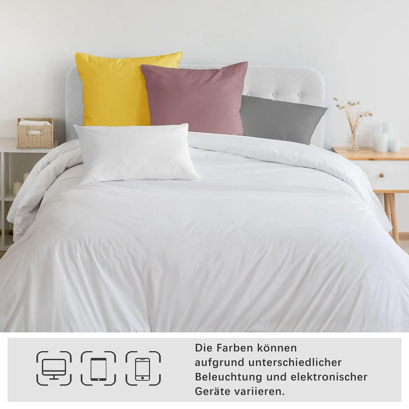 Наволочка ATsense 40 x 40 см, 100% бавовна, білий, фото №7 Наволочка ATsense 40 x 40 см, 100% бавовна, білий, фото №7